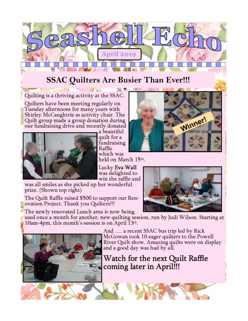 Seashell Echo April 2019 - click to download