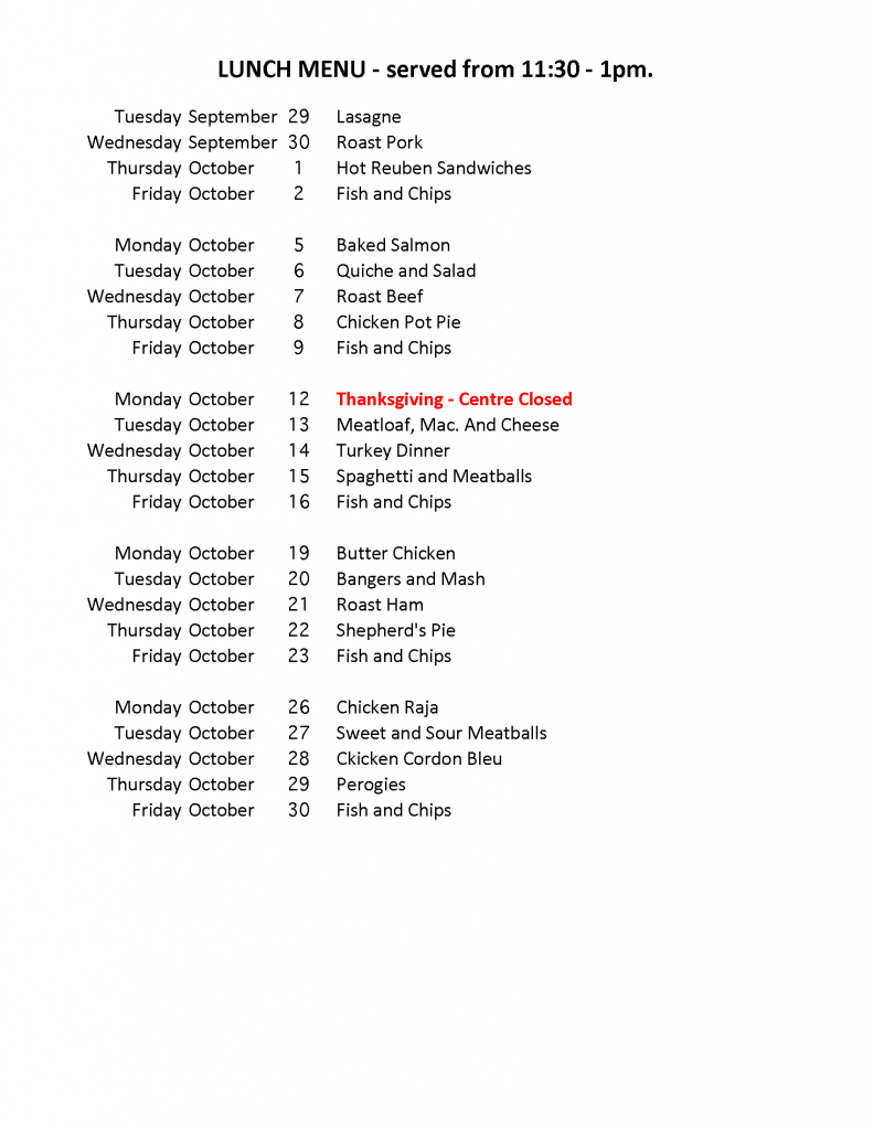 Lunch template Sheet1 – Sechelt Activity Centre